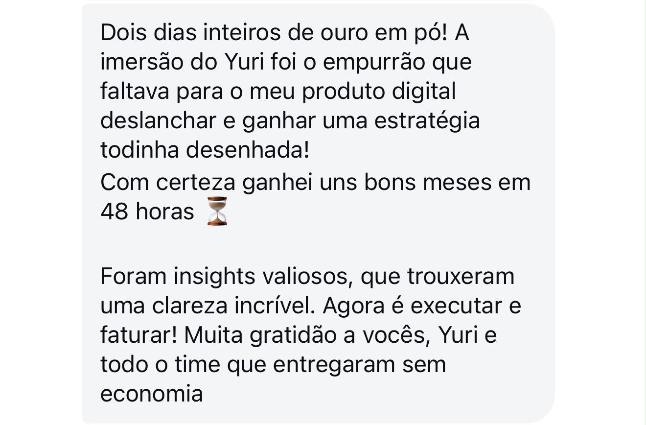 Depoimento: dois dias inteiros de ouro em pó